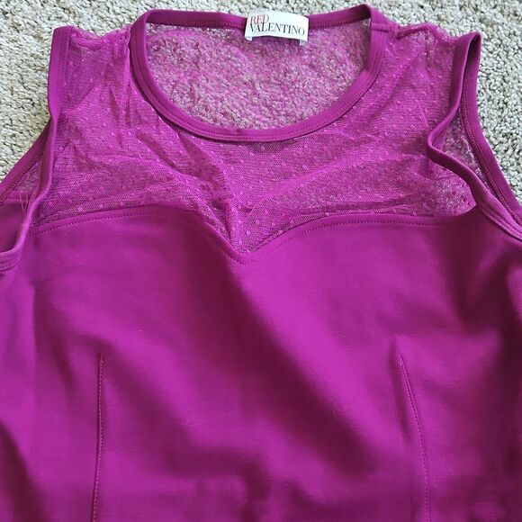 Nwt Red Valentino  Magenta Sleeveless Dress L - Picture 10 of 11